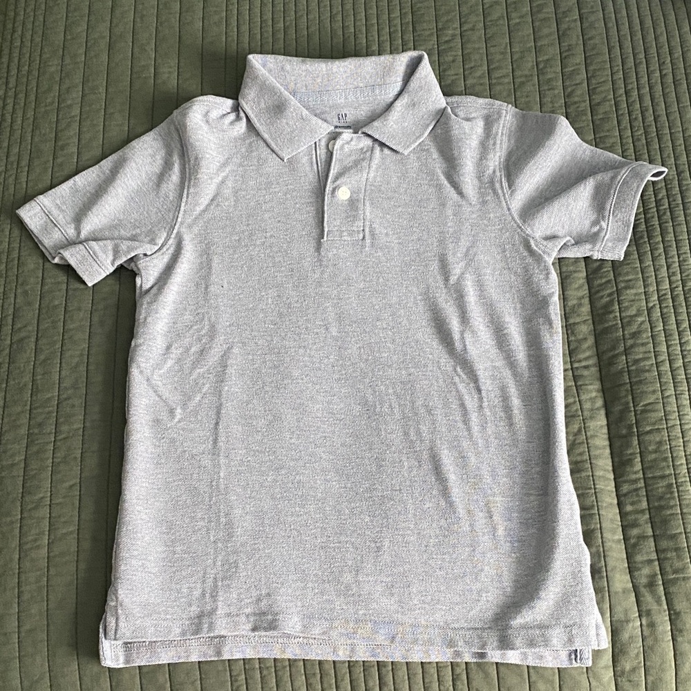 Organic Cotton Gray Polo Shirt for Kids